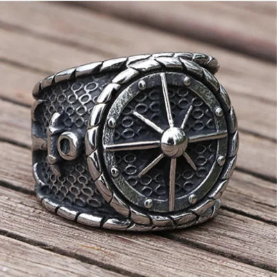 Vintage Viking Rune Signet Scandinavn Rings for Men Domineering Punk Nordic Amulet Jewelry Wholesale
